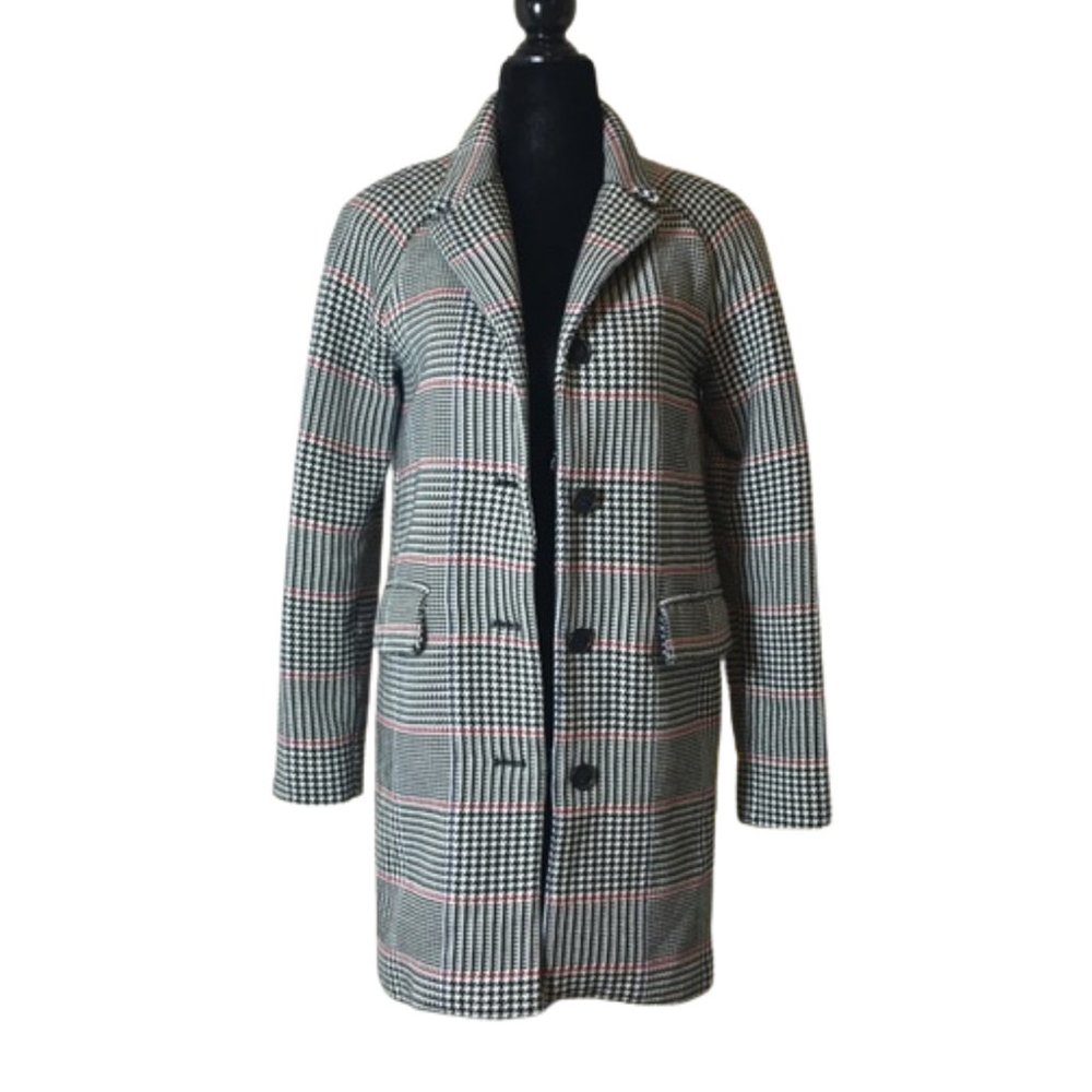 Mango Grey Plaid Coat